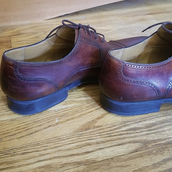 Magnanni Carlito Cap Toe Derby Lace Up Dress Shoes in Cognac 12M Brouge … main image 14
